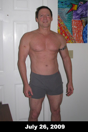 Body somewhat in shape after exercise.